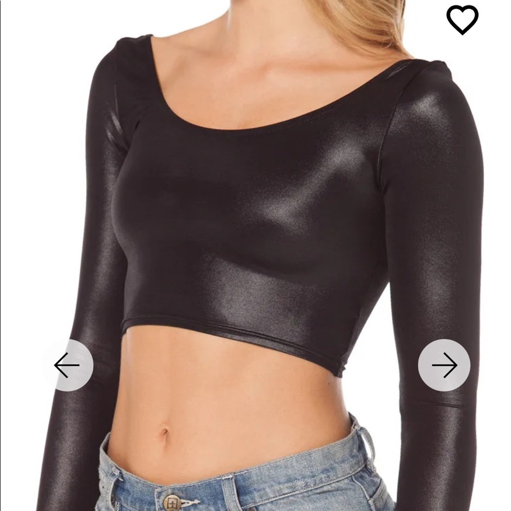Blackmilk Wet Look Long Sleeve Crop limited/museum